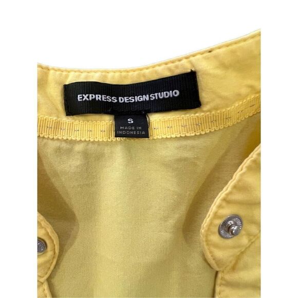 Express Design Studio Women Yellow Sleeveless Blouse Small - Picture 7 of 7